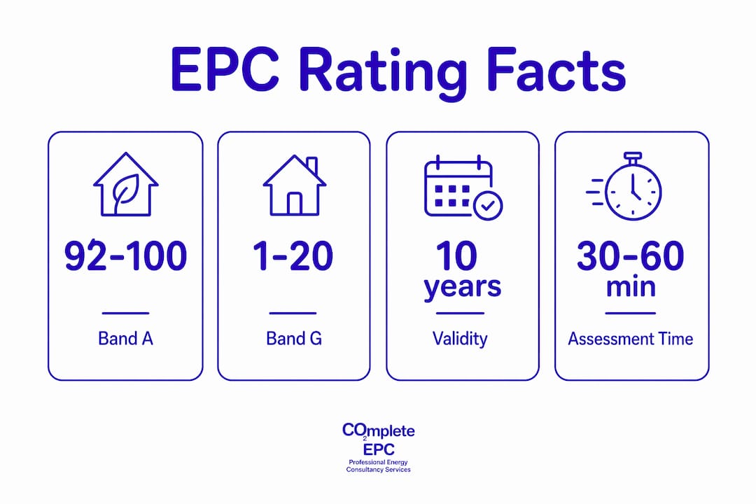 Infographic showing key EPC rating facts