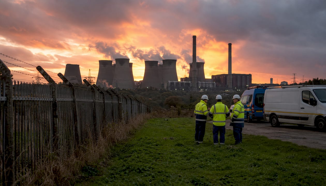 UK coal and gas power station exterior