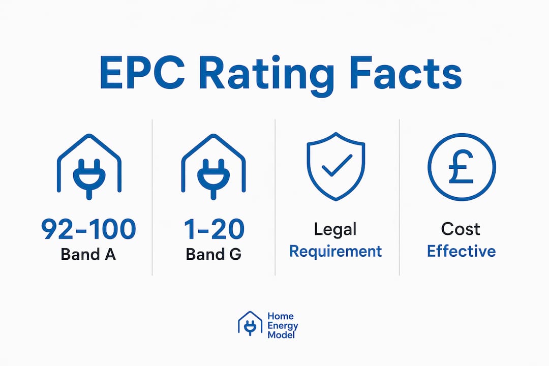 Infographic showing key EPC rating facts with stats