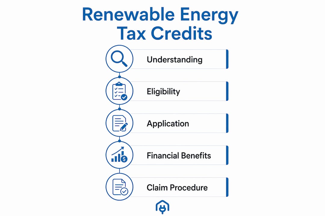 Infographic showing renewable energy tax credit process