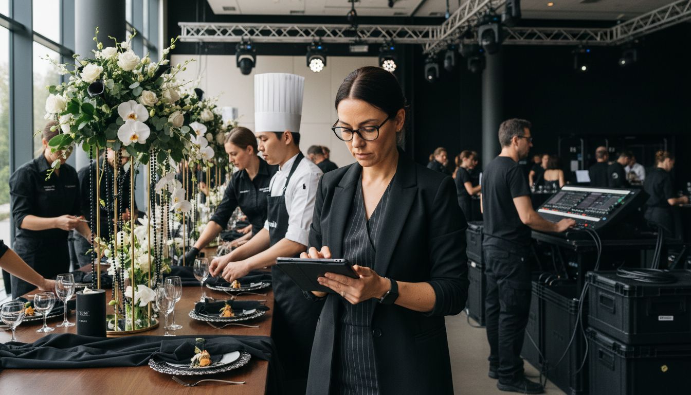 coordinación proveedores evento