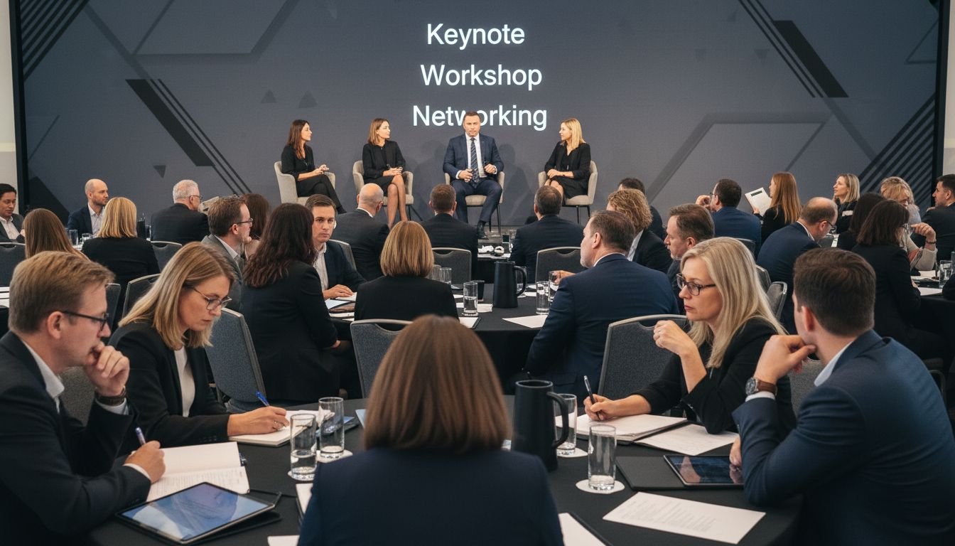 Audience engaged in conference session