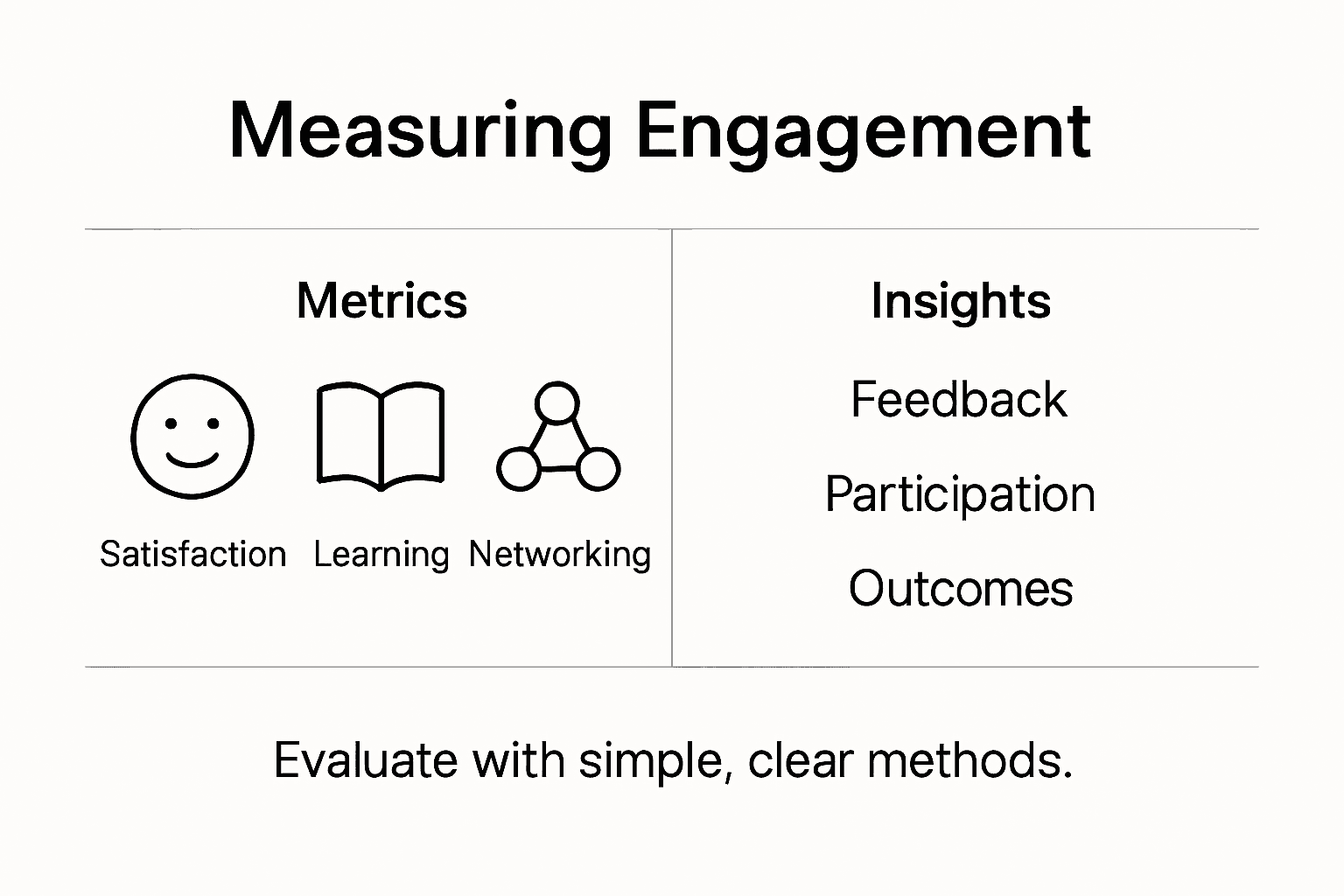 Infographic measuring engagement impact with core metrics
