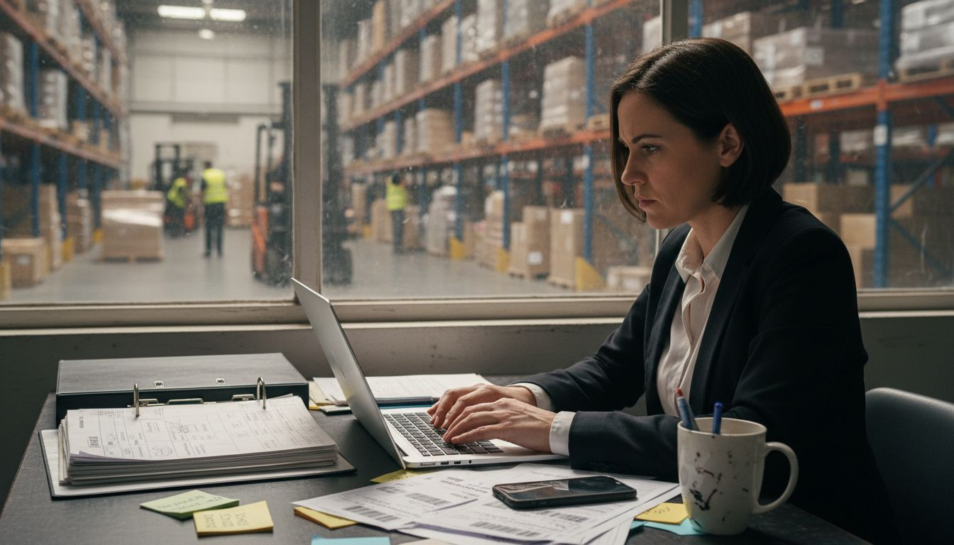 Manager organizing international event logistics