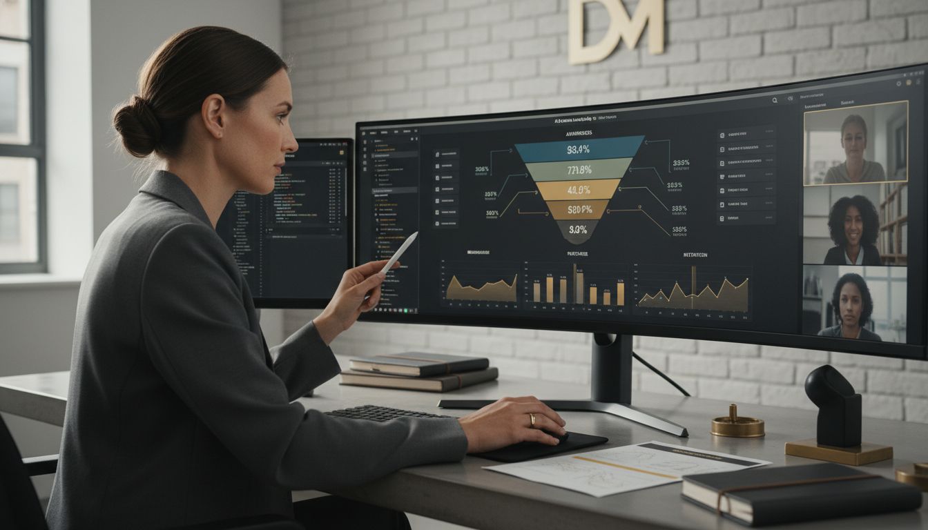 digital marketing workspace funnel