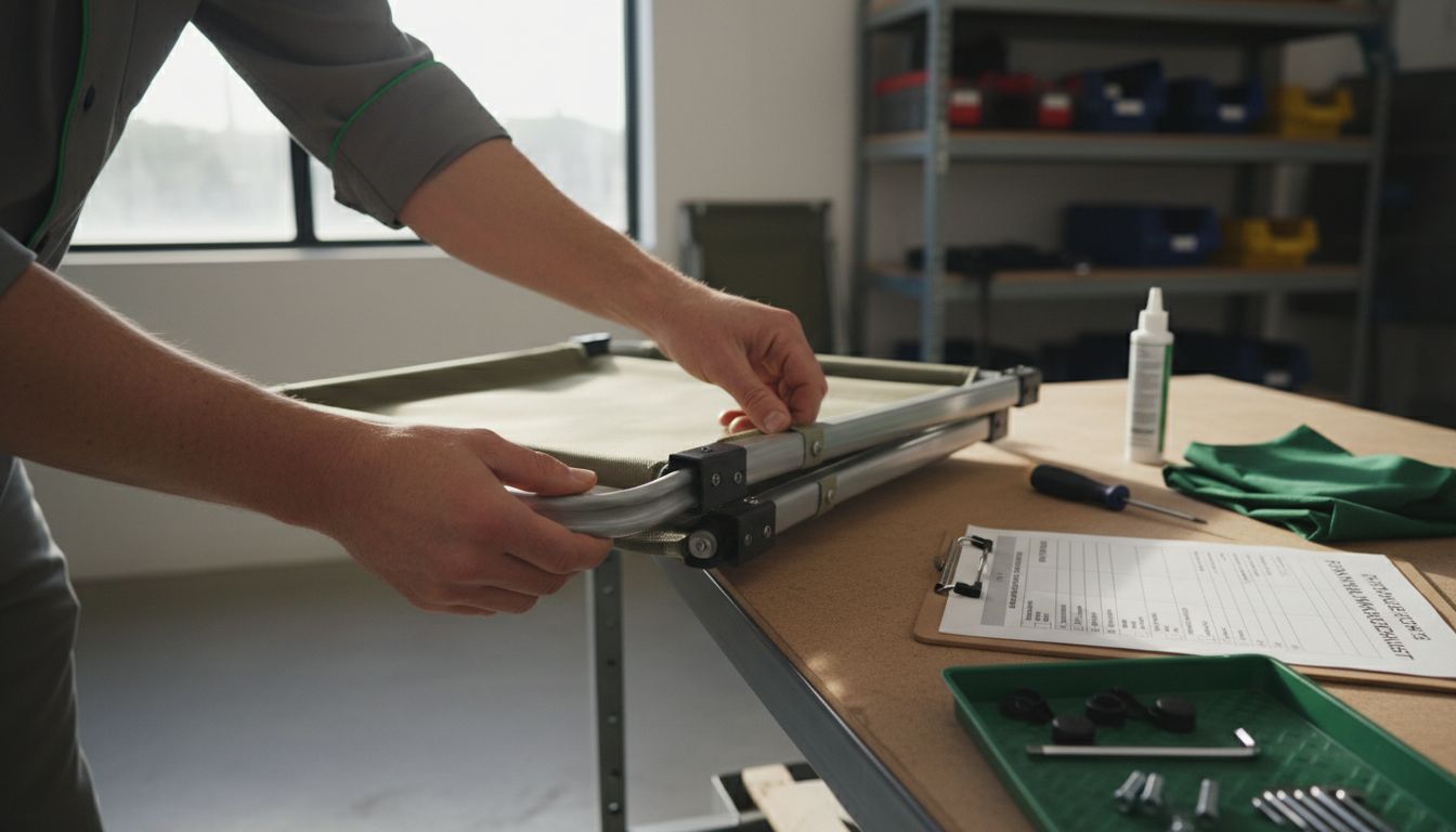 portable chair inspection repair