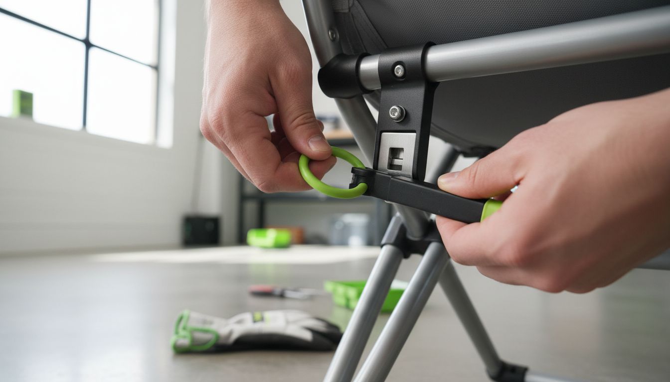unlock portable chair mechanism