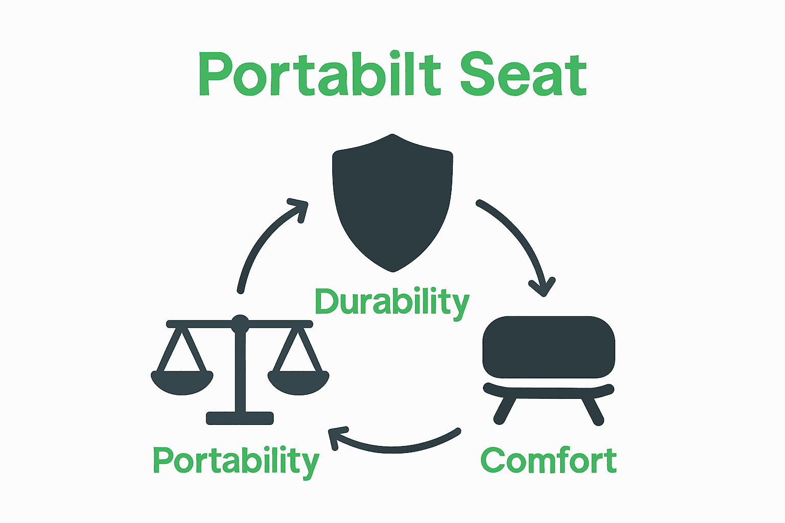 Balance of portability, durability, and comfort in portable seats