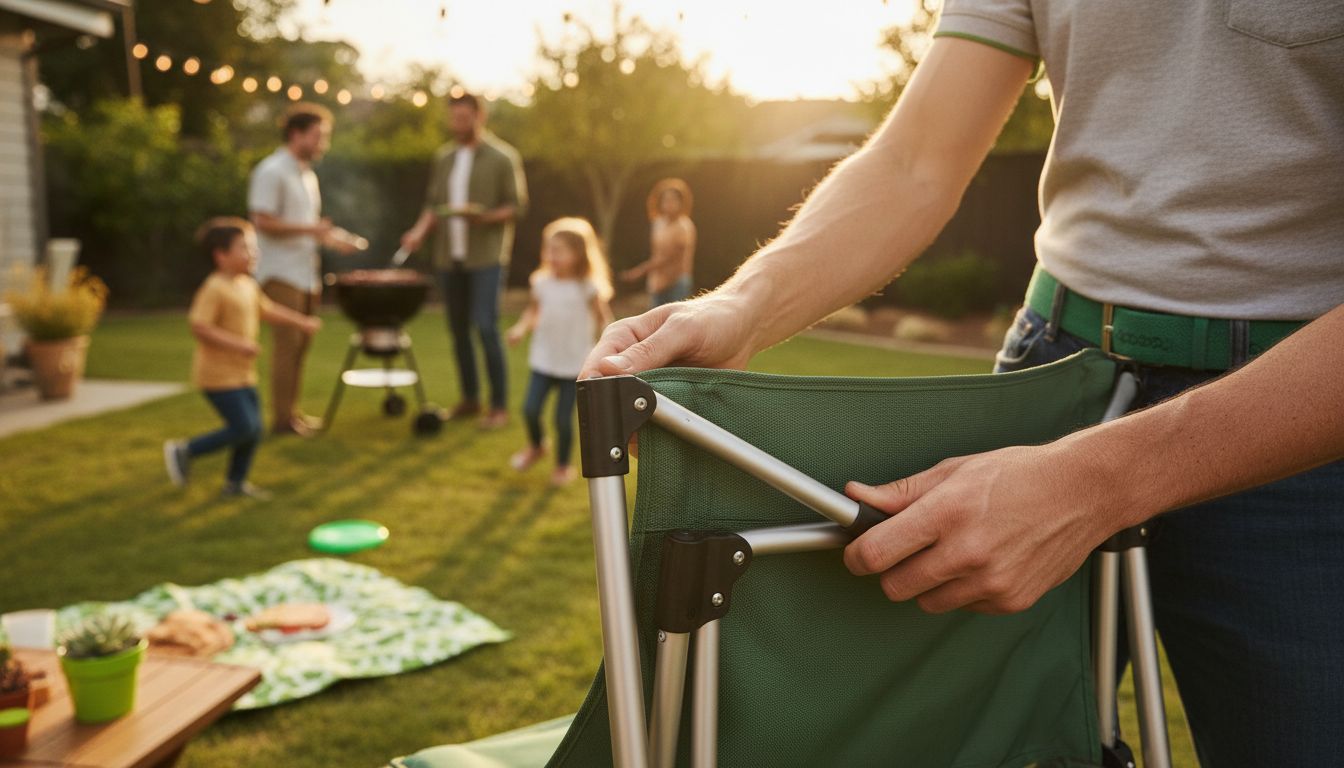 folding camp chair details