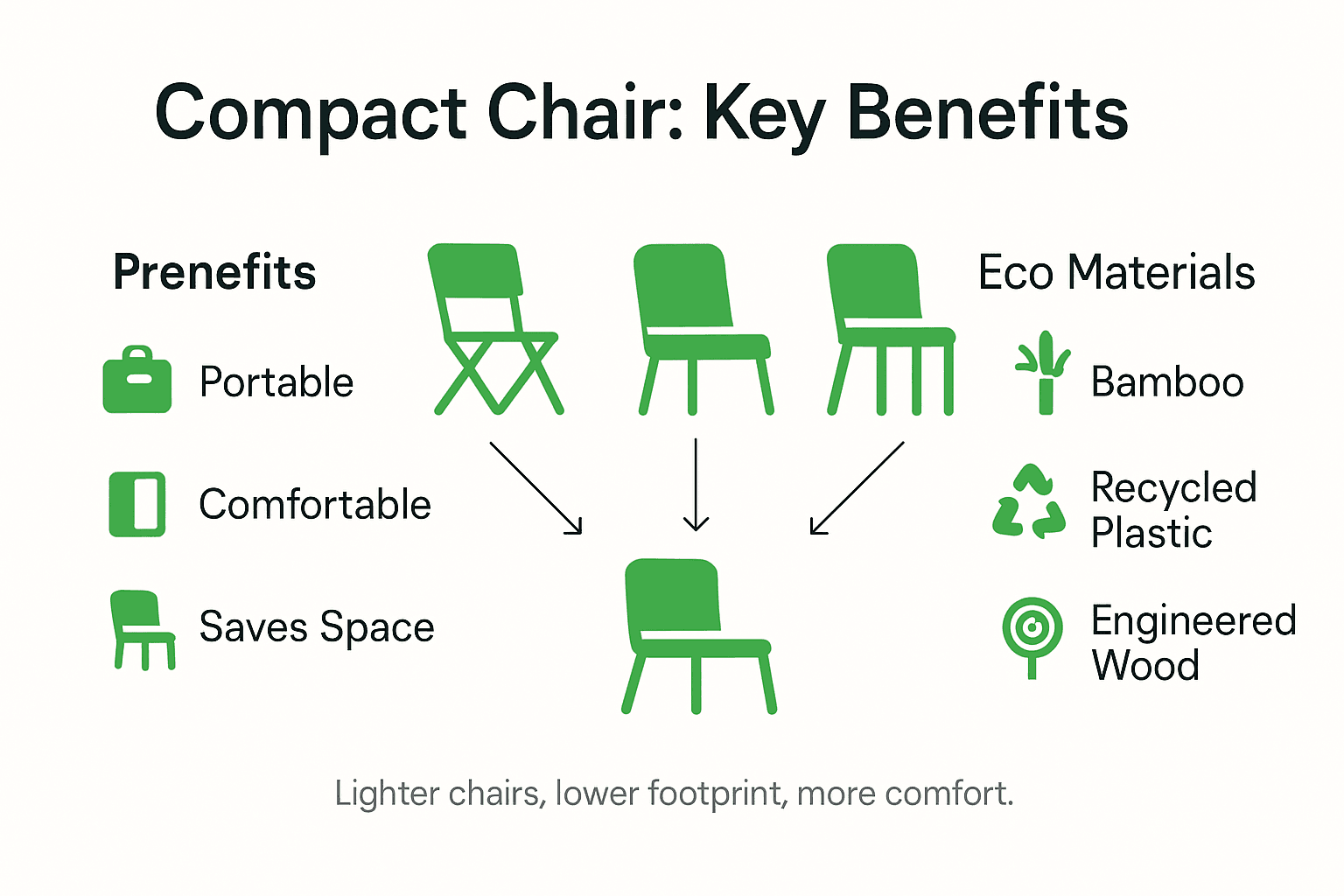 Infographic comparing compact chair benefits