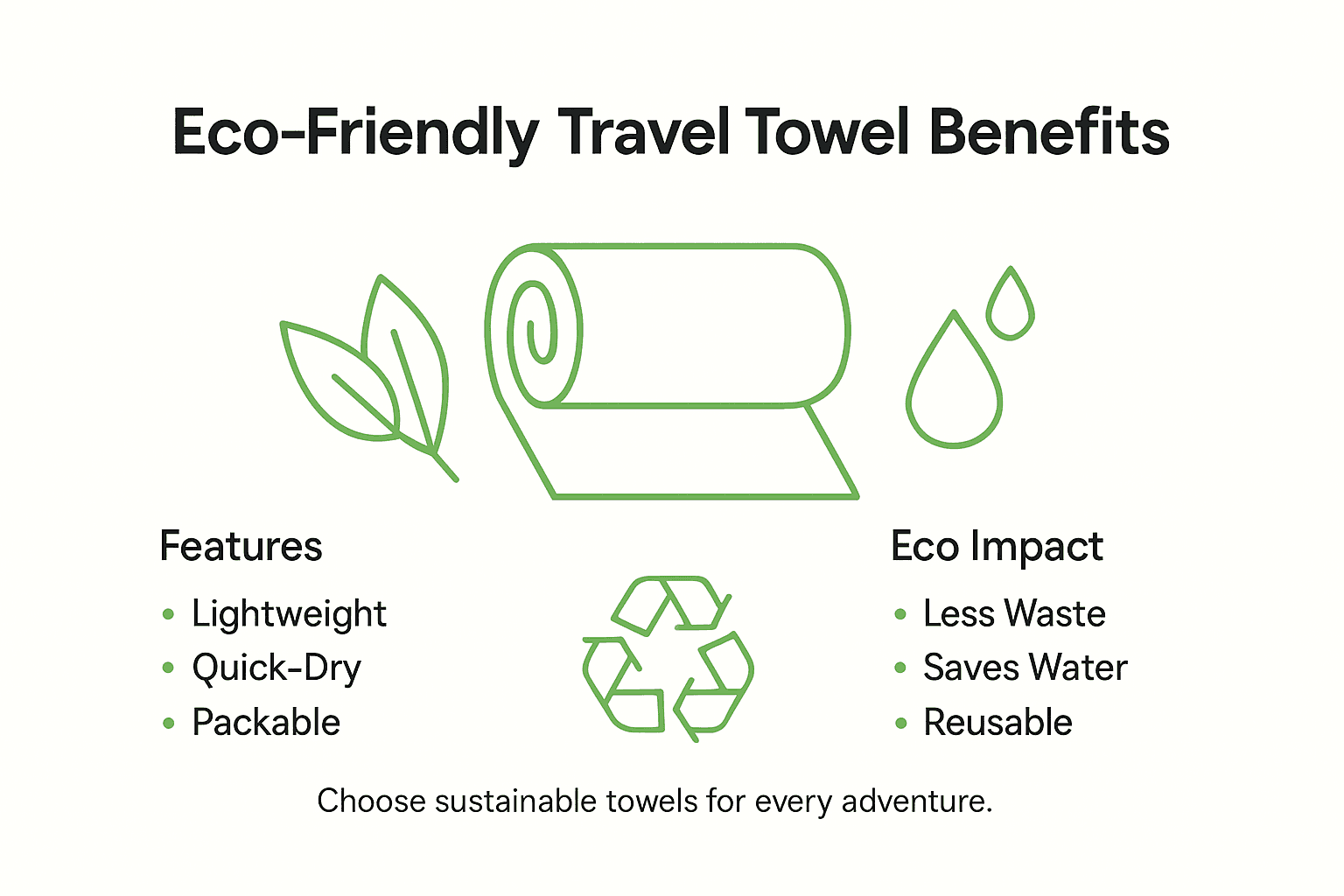 Infographic shows eco travel towel benefits