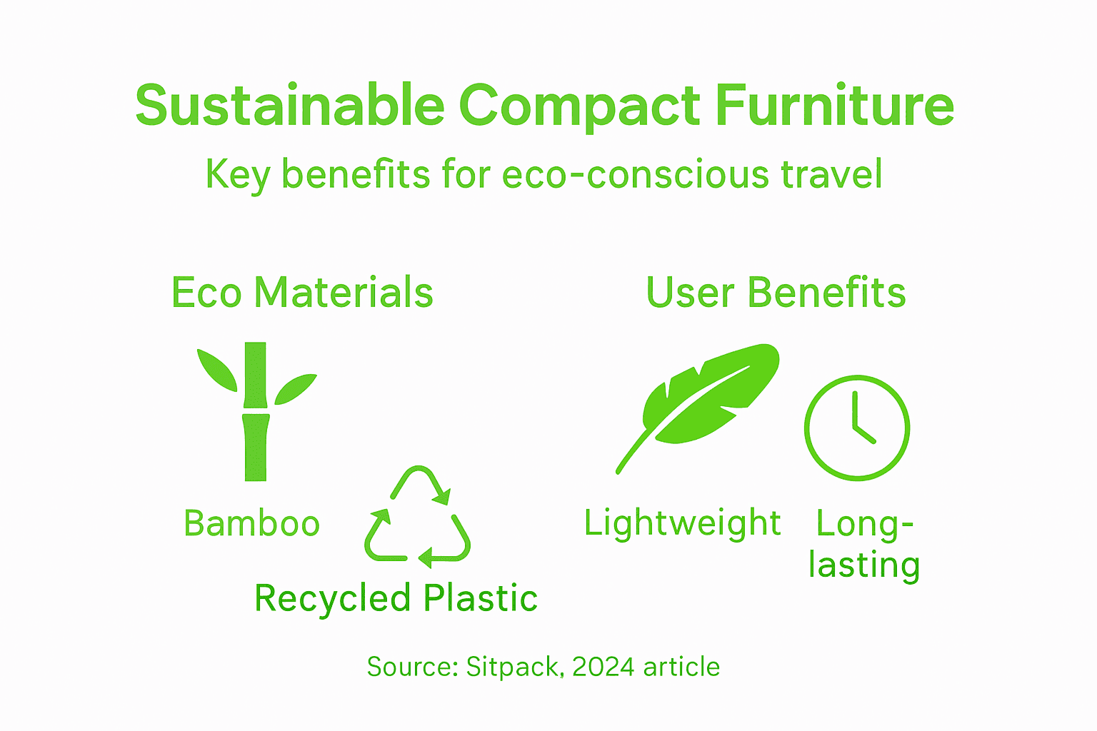 Infographic on sustainable compact furniture benefits