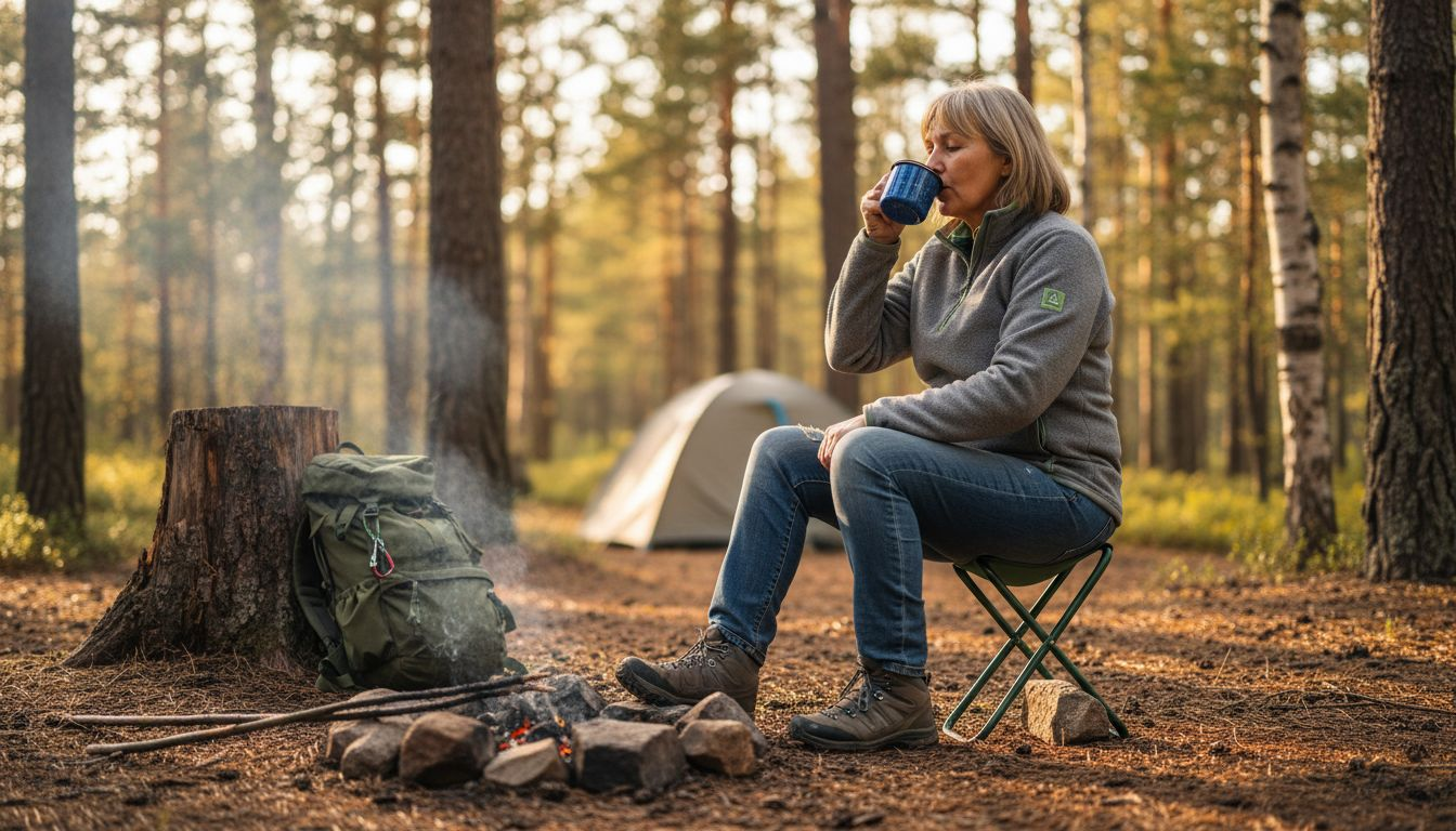Camper tests portable camping chair for comfort