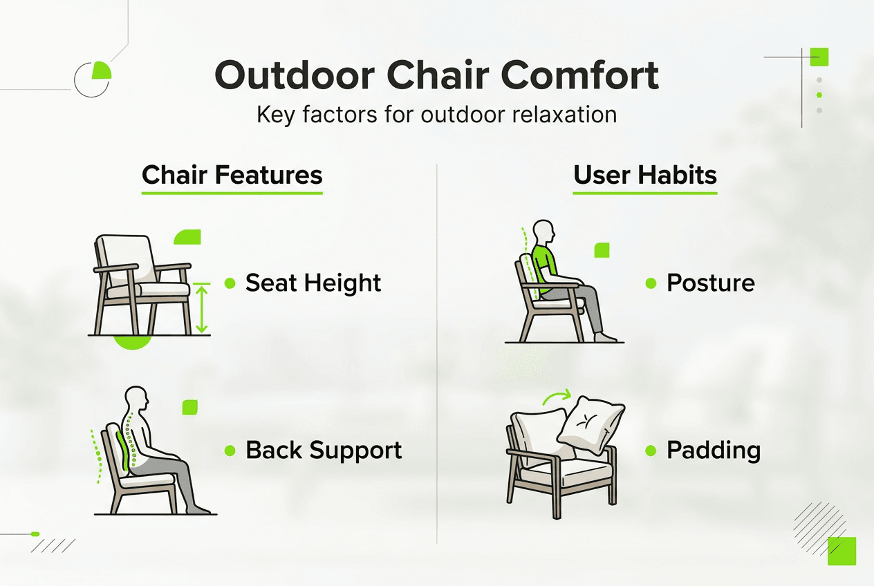 Infographic on comfort features and user tips