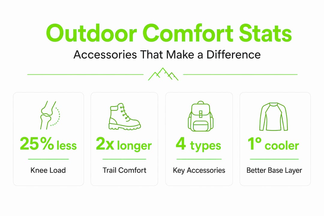 Infographic with outdoor accessory benefit statistics