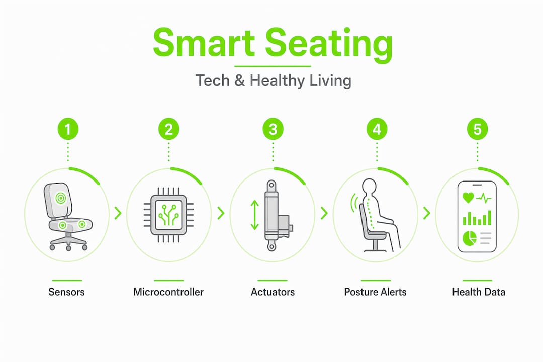 Infographic showing smart seating technology hierarchy