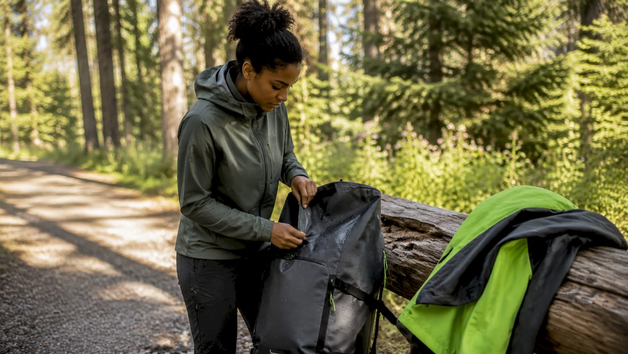 Hands sealing waterproof outdoor gear pocket