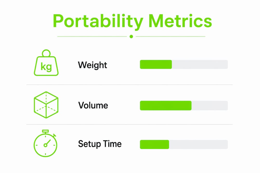 Infographic illustrating key portability metrics