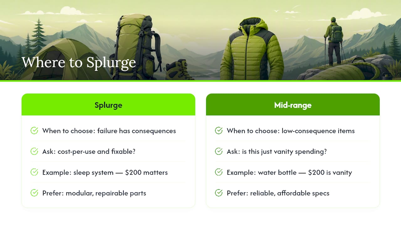 An Editorial Take on Smart Gear Spending — overview diagram