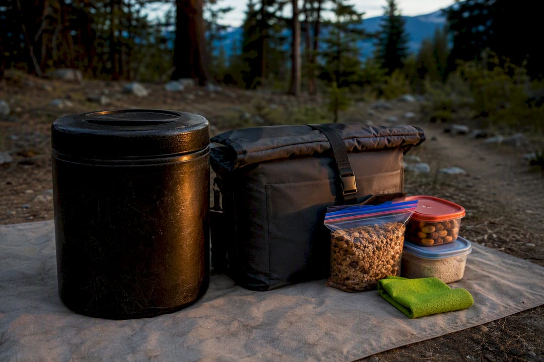 Hard and soft food storage for camping