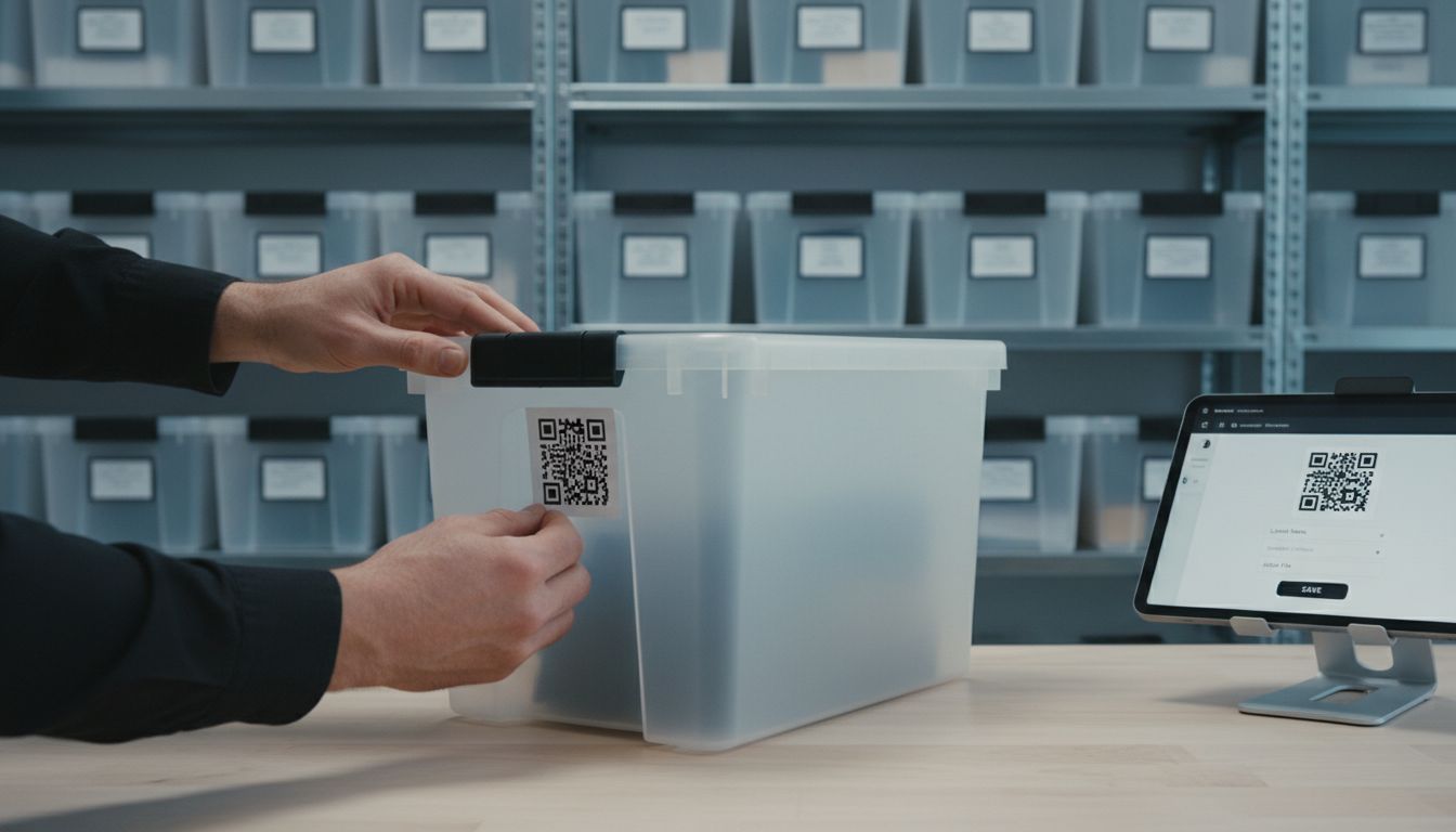 QR label application