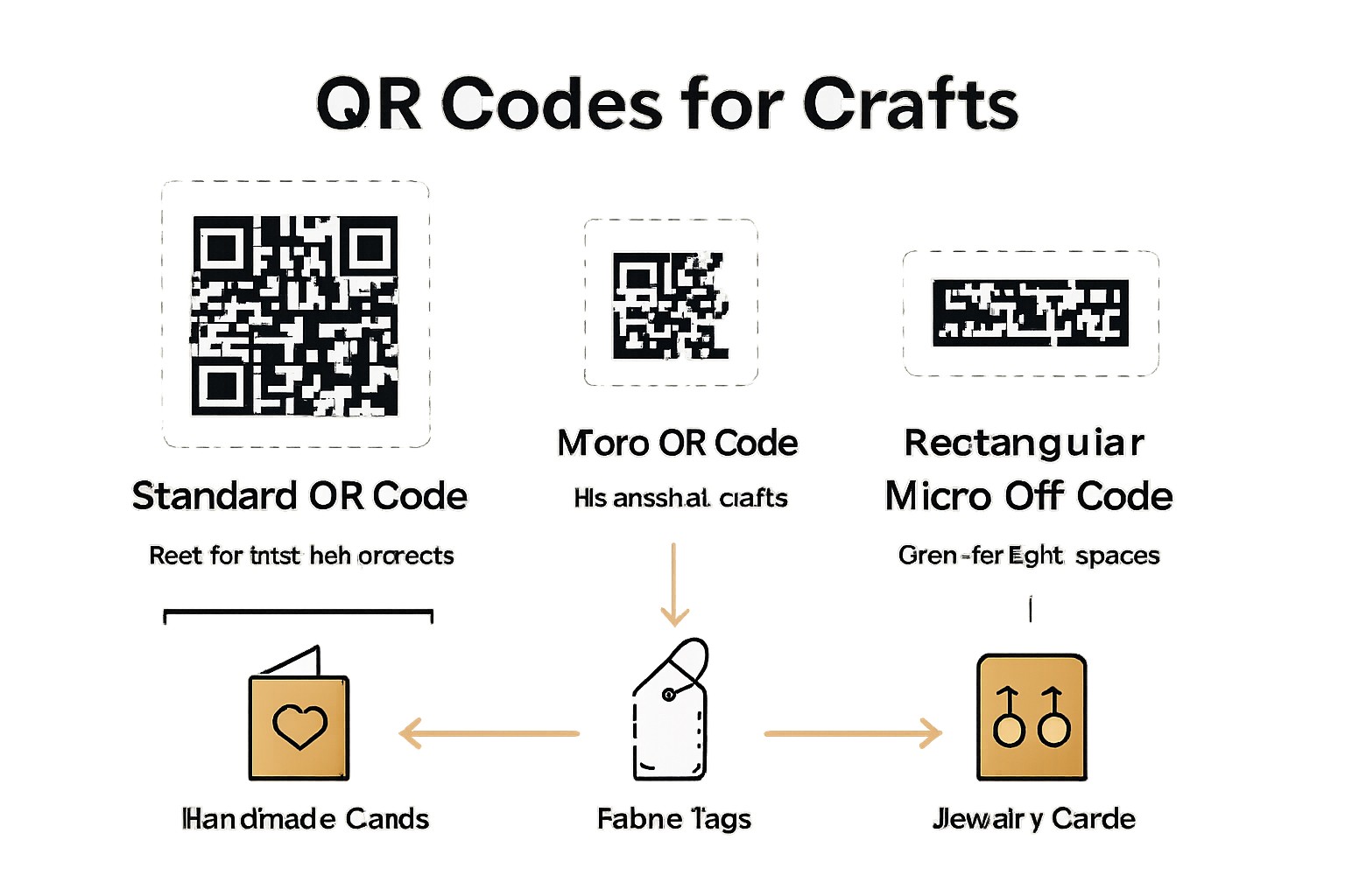 Infographic shows types of QR codes for crafts