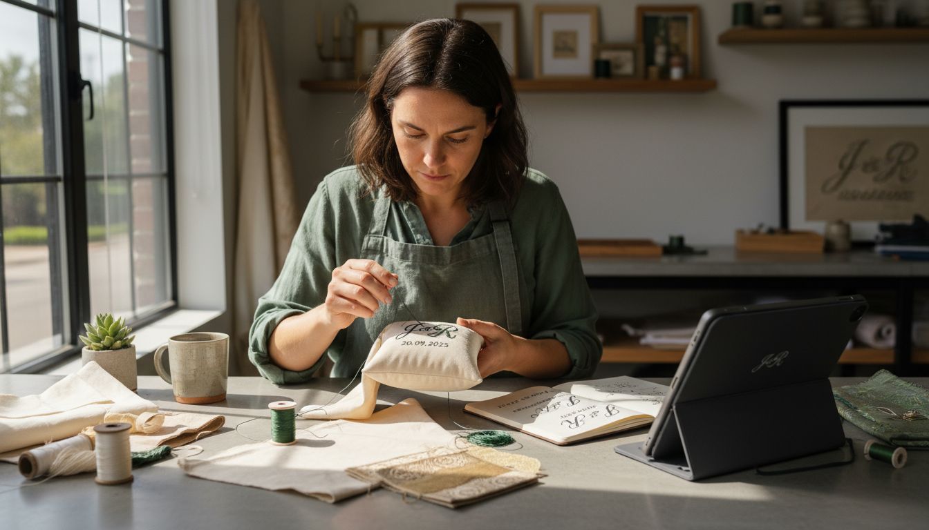 personalised wedding embroidery