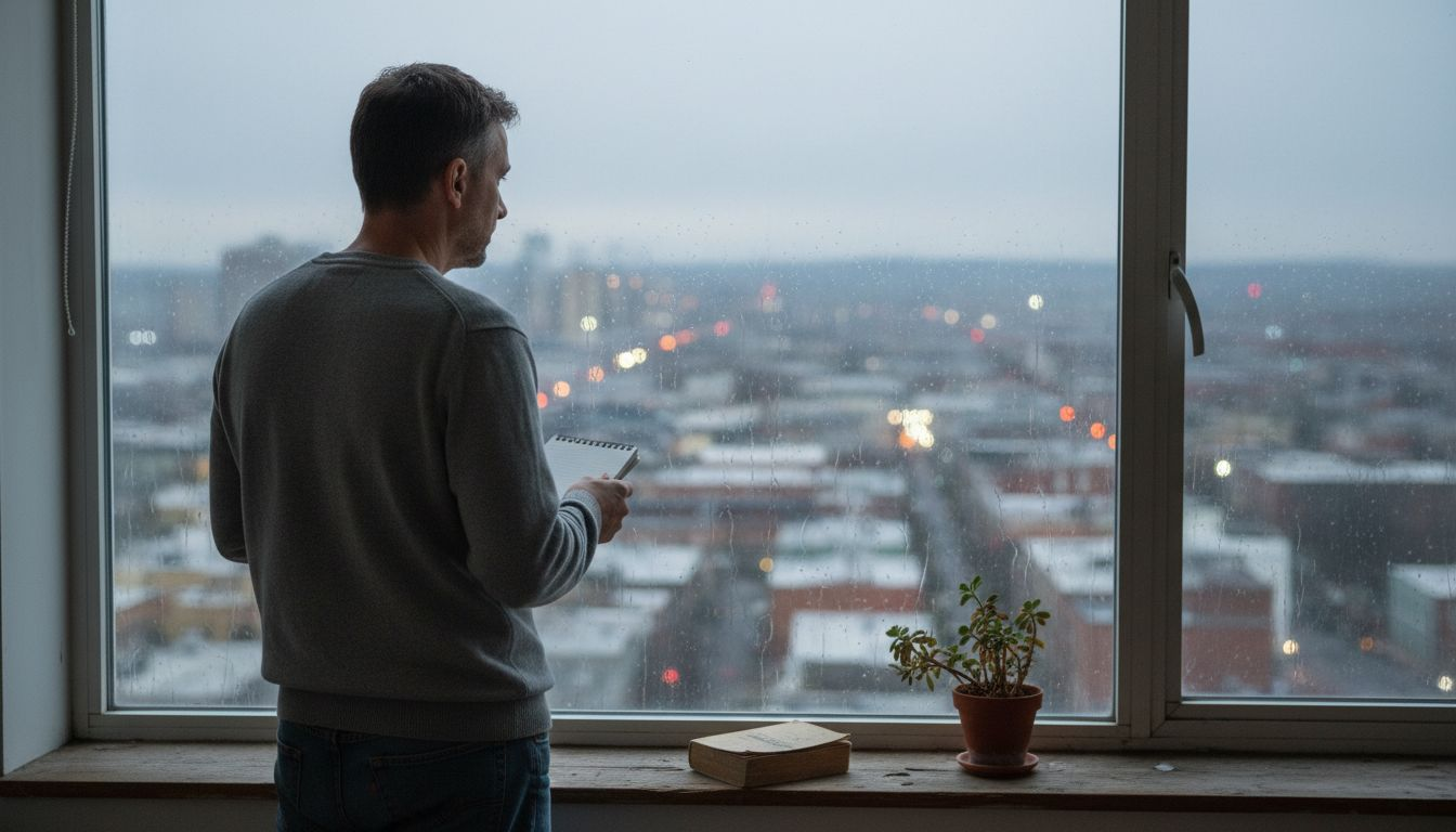 Man reflecting on personal change journey