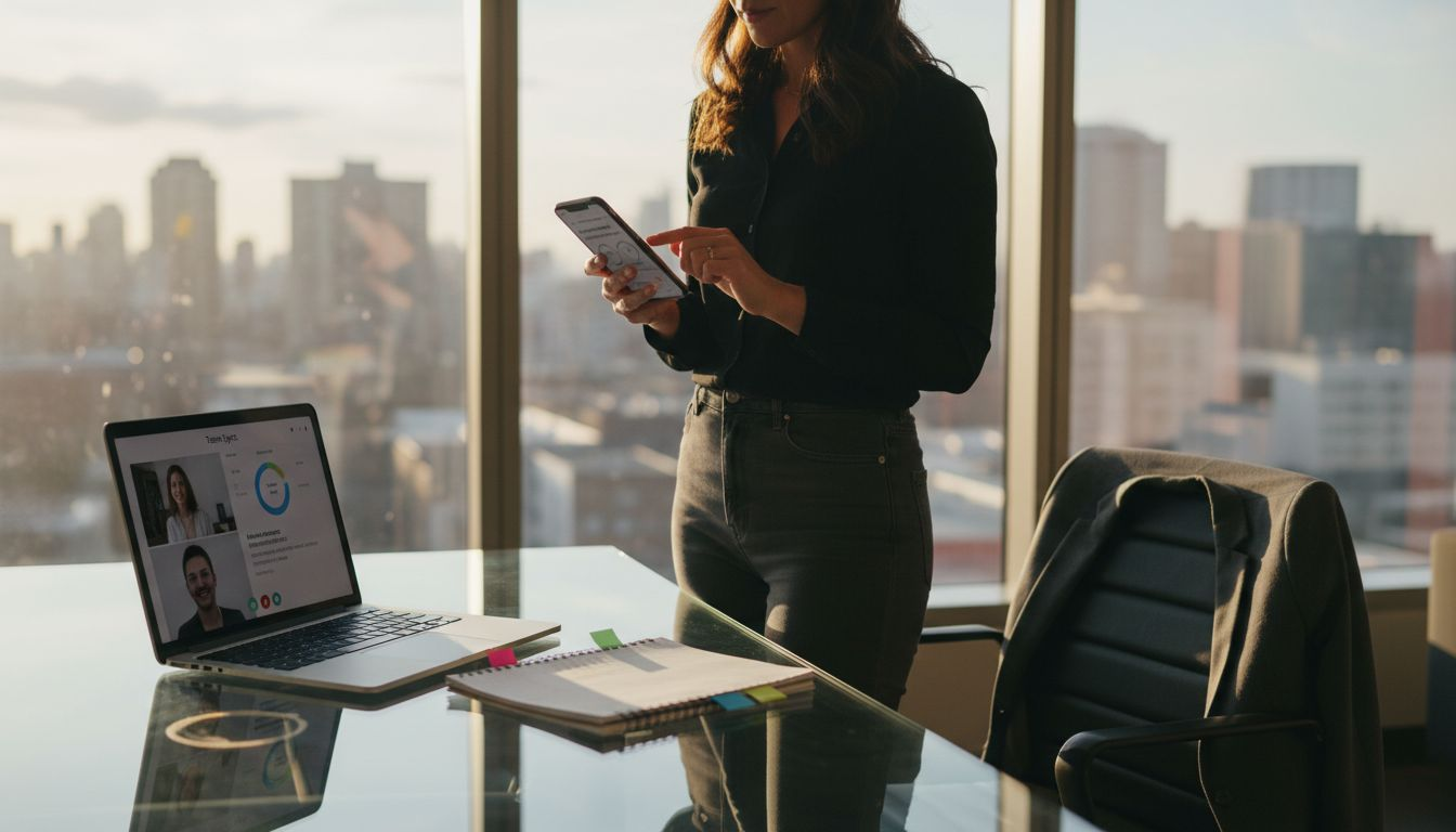 Employee exploring mental health support resources