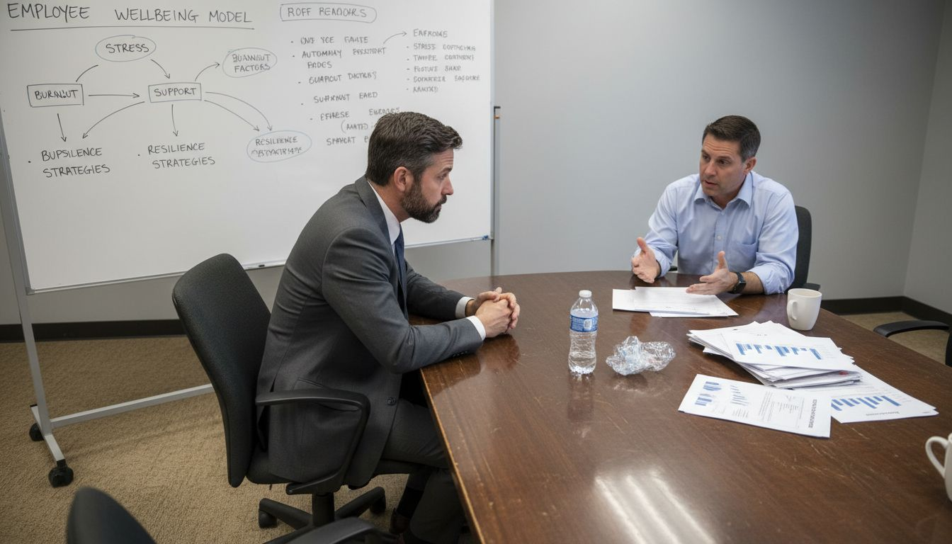 Consulting psychologist advising manager at workplace