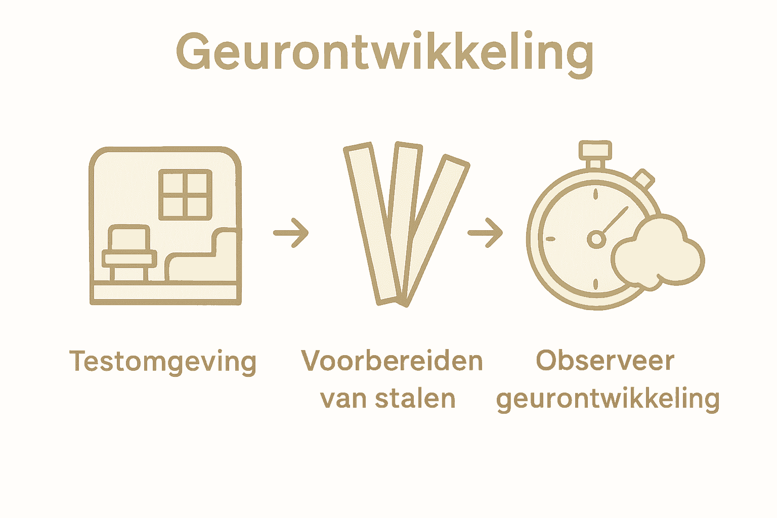 Infographic met stappen voor parfum testen thuis