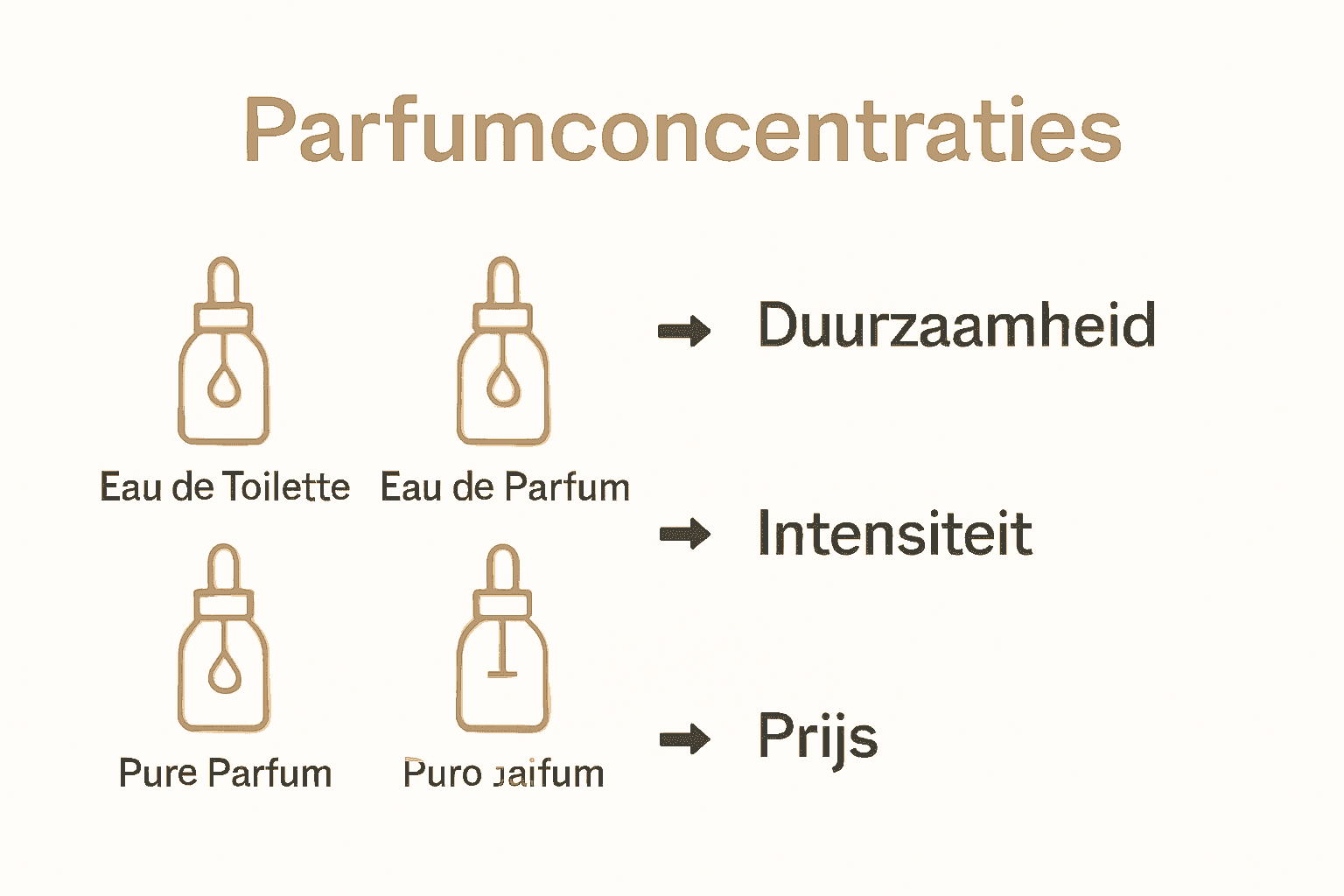 Infographic geurconcentraties en eigenschappen vergelijking