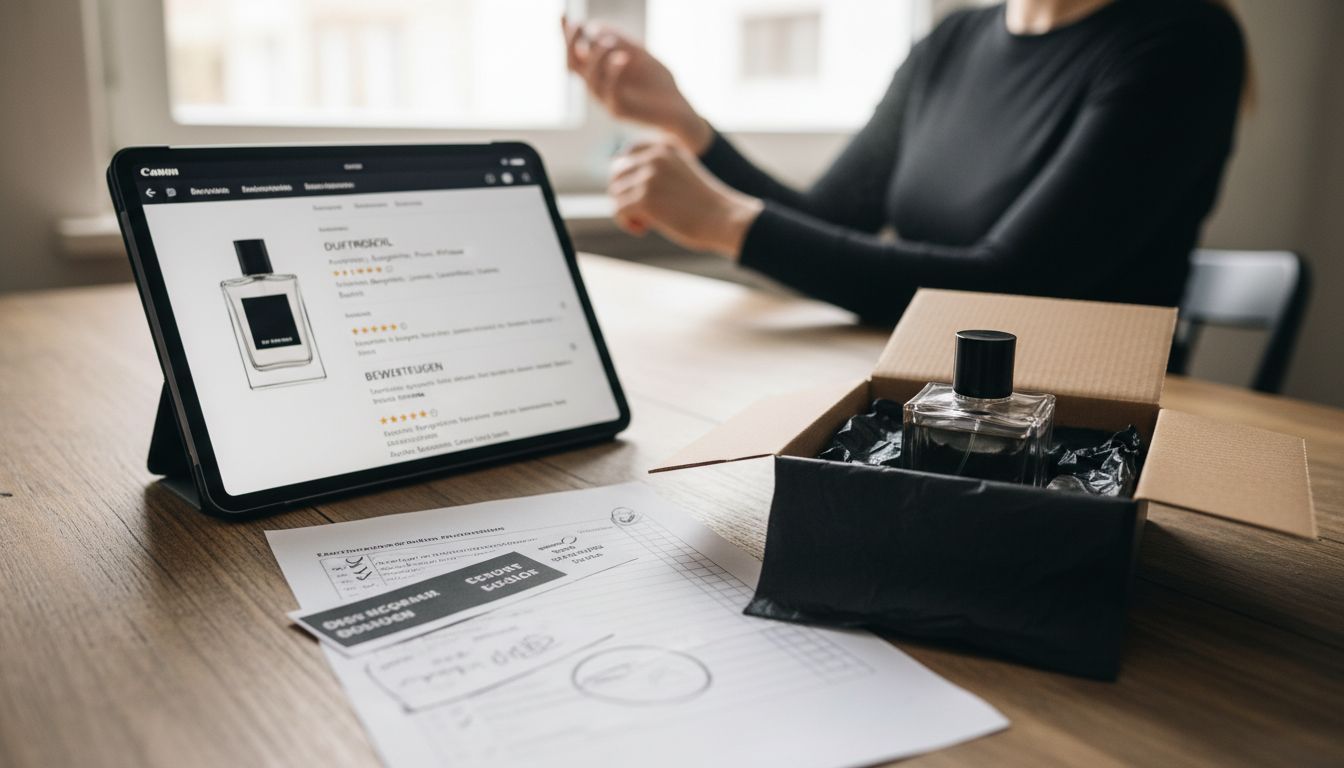 Parfüm Bestellung Tablet Alltag