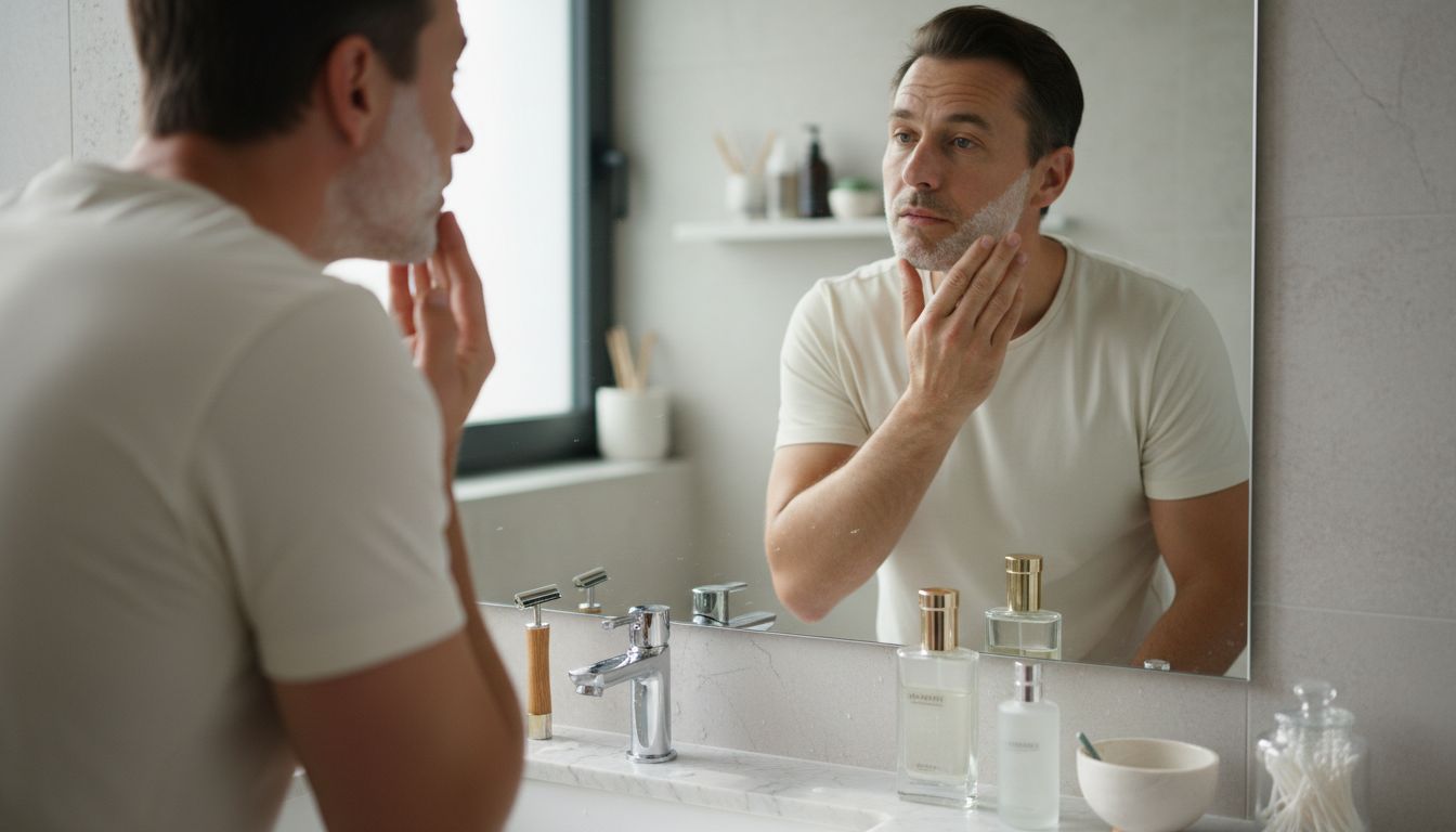 aftershave gebruik man