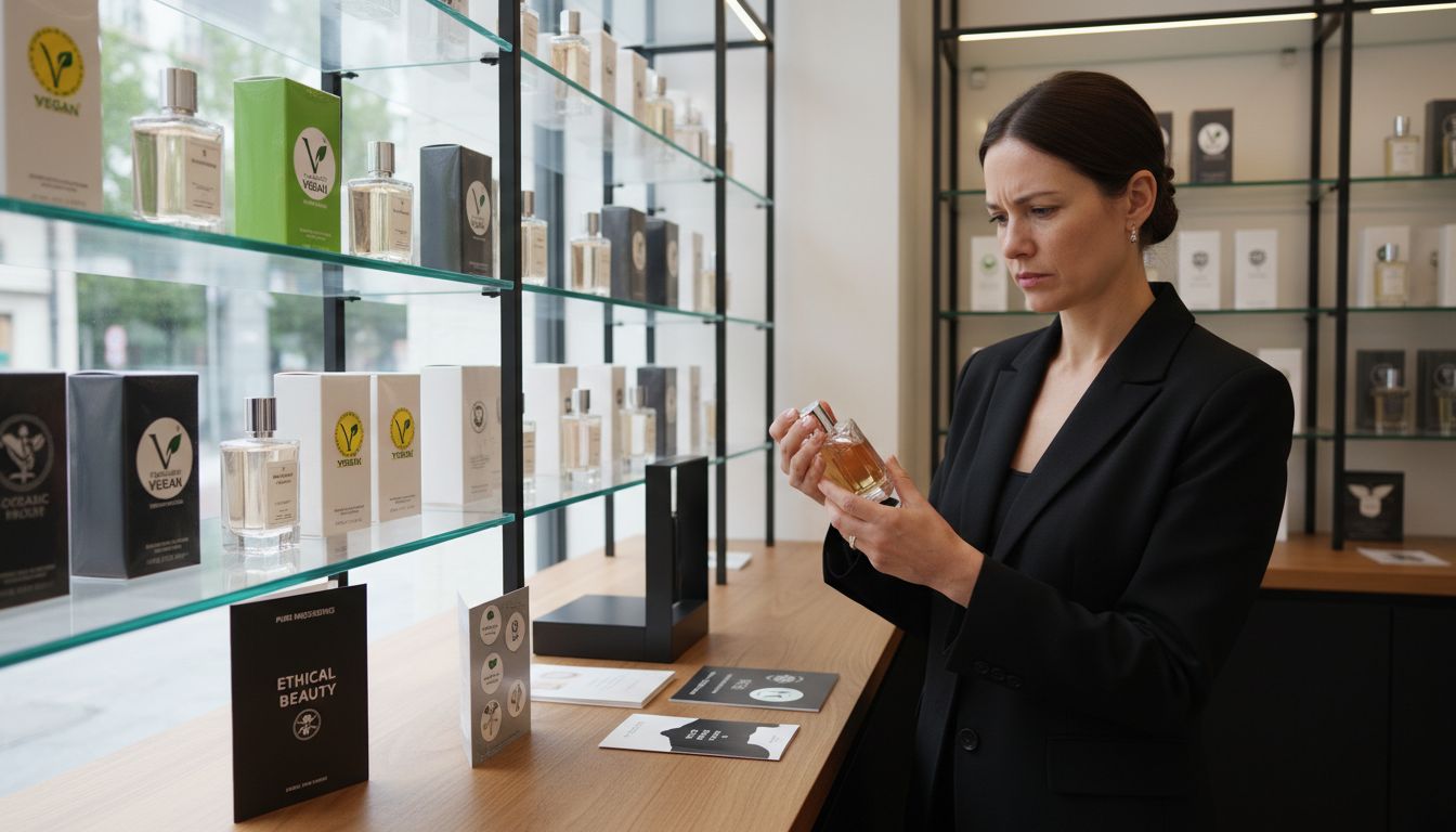 vegane Parfümsiegel Regal