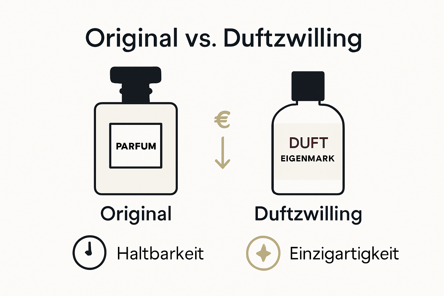 Infographic original vs dupe perfume comparison