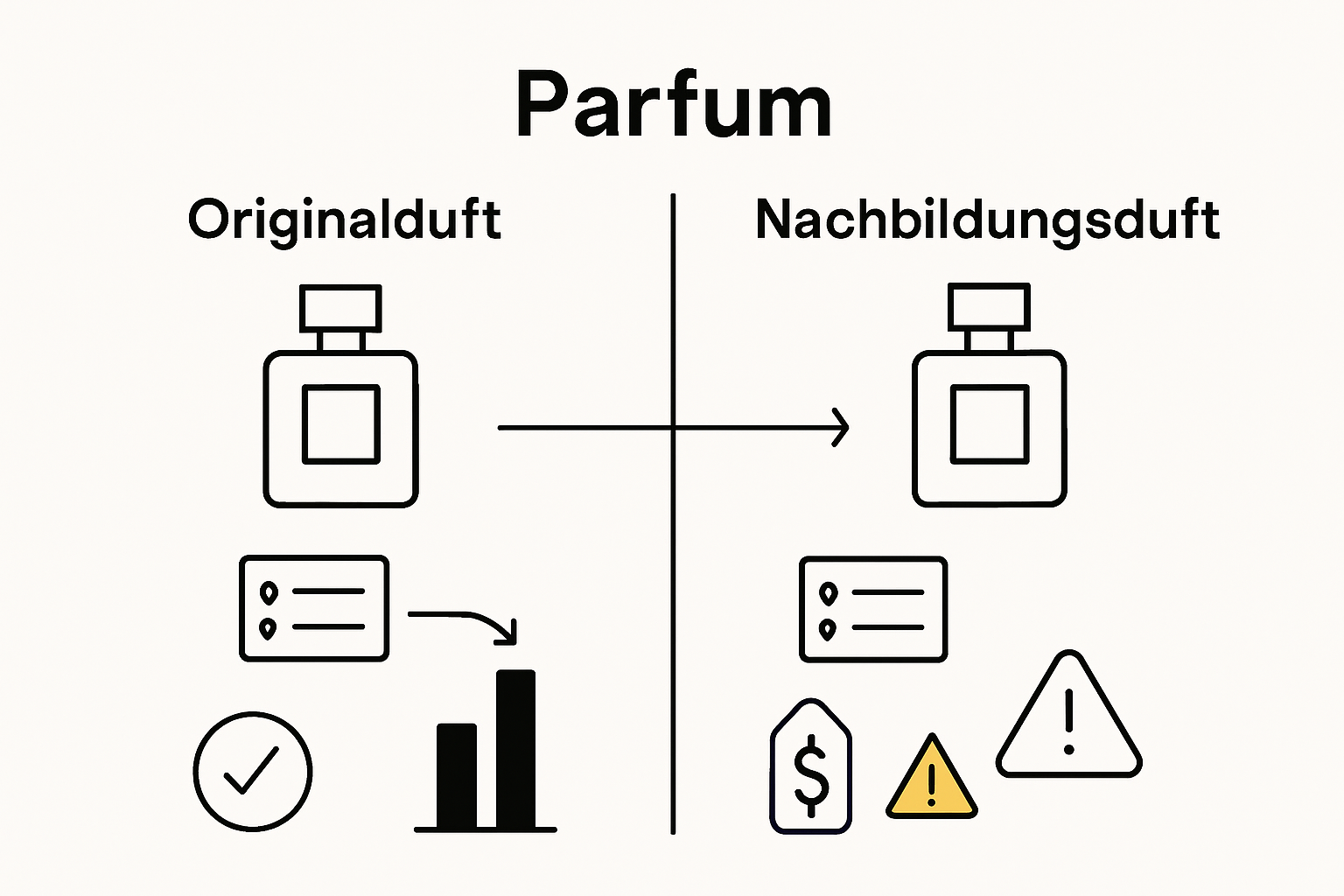 Infographic brand vs recreation perfume quality