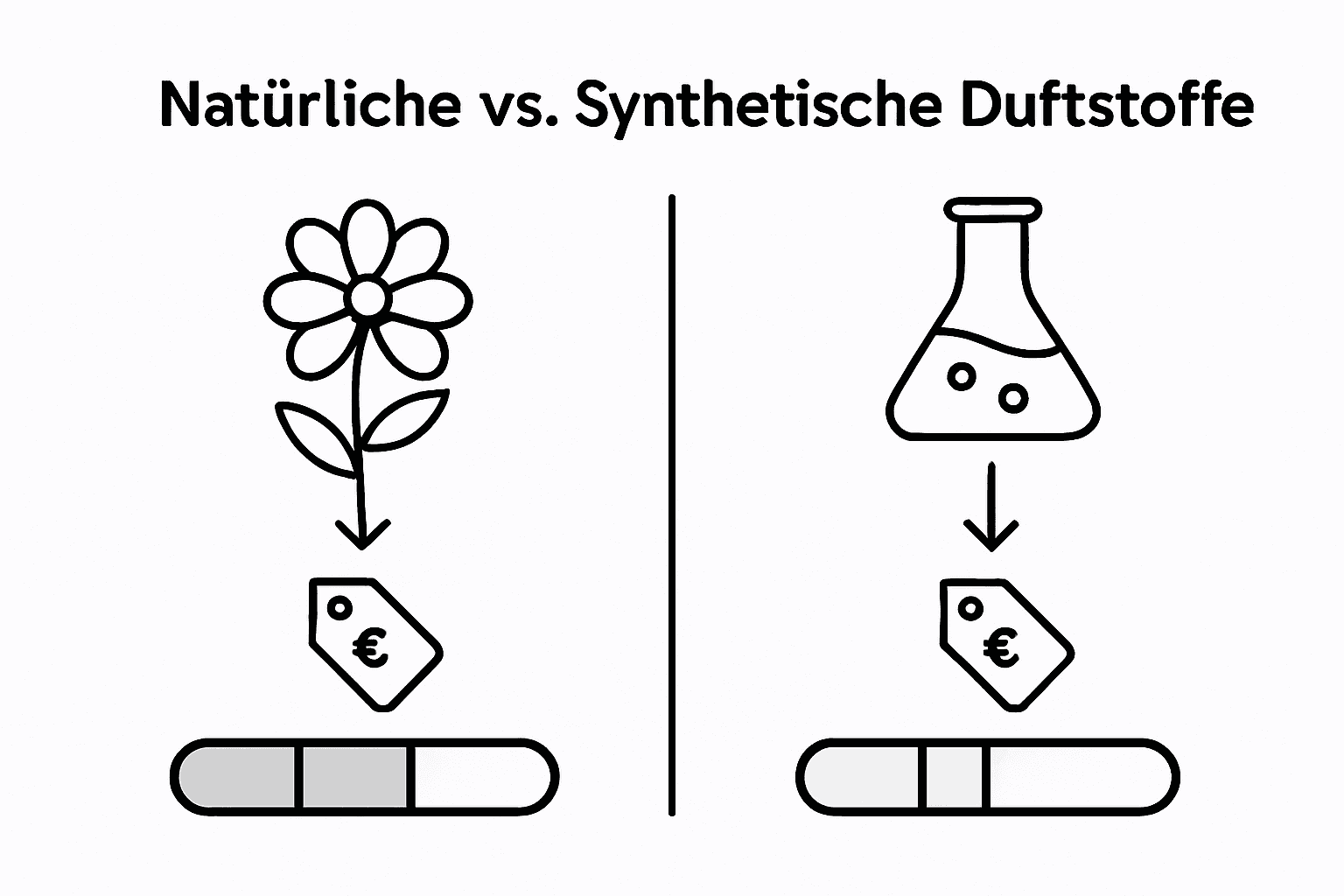 Infografik: Was kosten Parfums mit natürlichen vs. synthetischen Inhaltsstoffen?