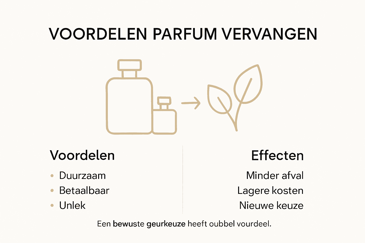 Infographic brengt de milieuwinst van het vervangen van parfum in beeld