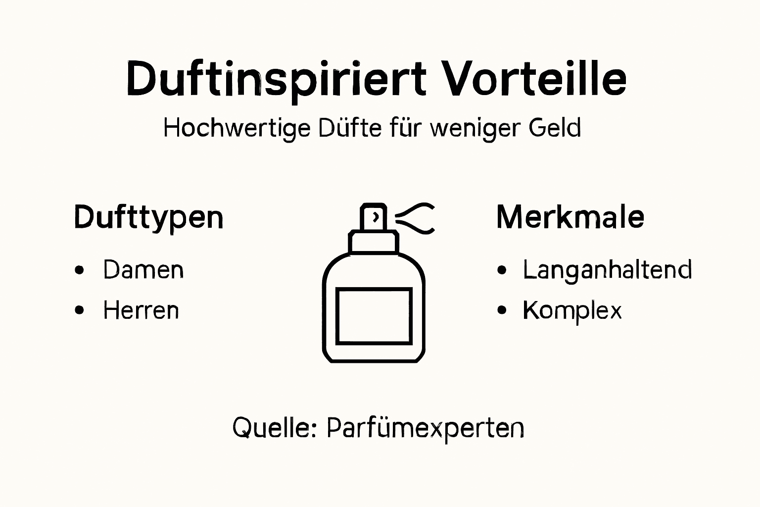 Übersichtsgrafik: Vorteile und verschiedene Duftarten auf einen Blick