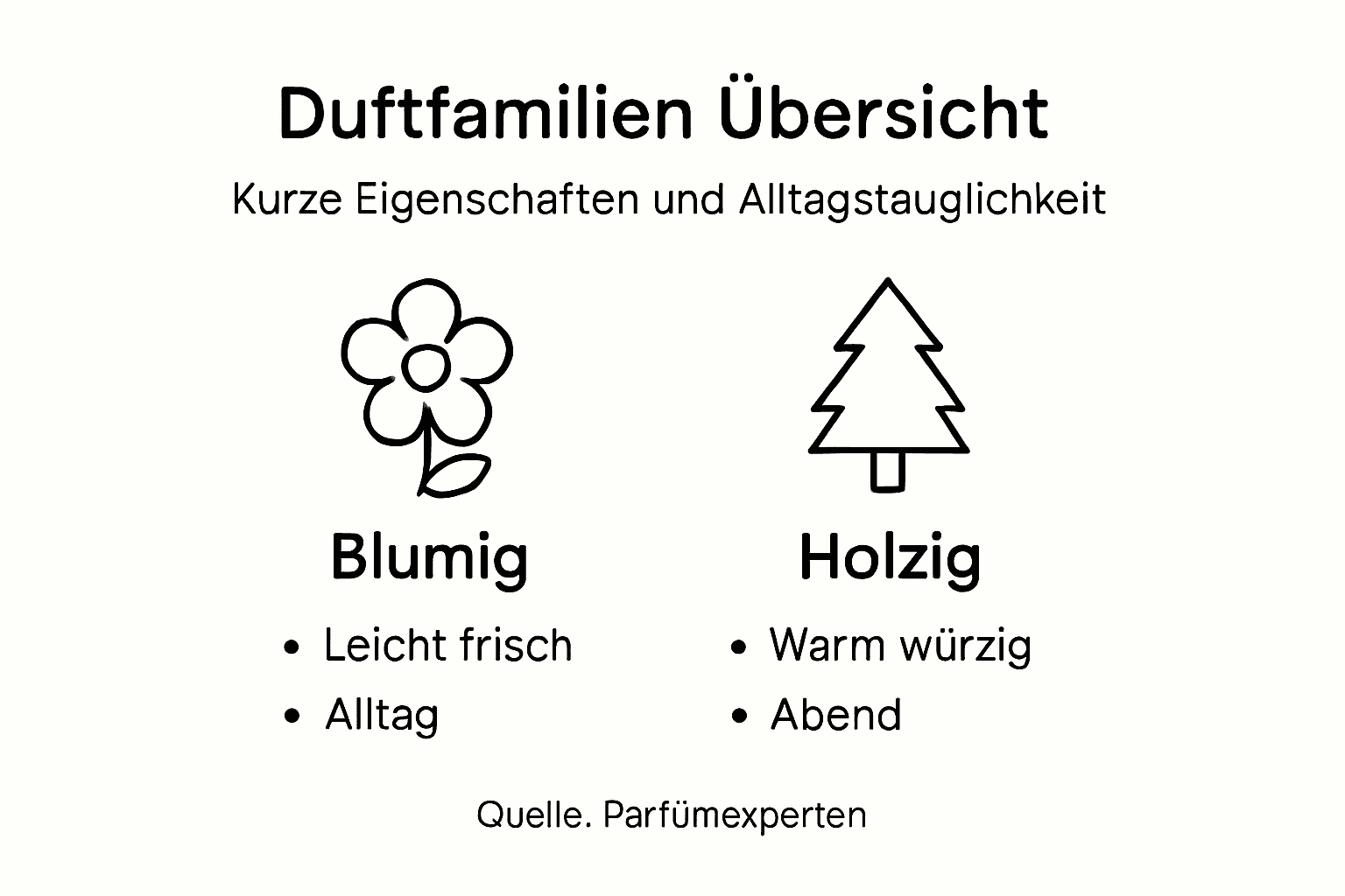 Übersicht der verschiedenen Duftfamilien und deren charakteristische Merkmale im Parfüm