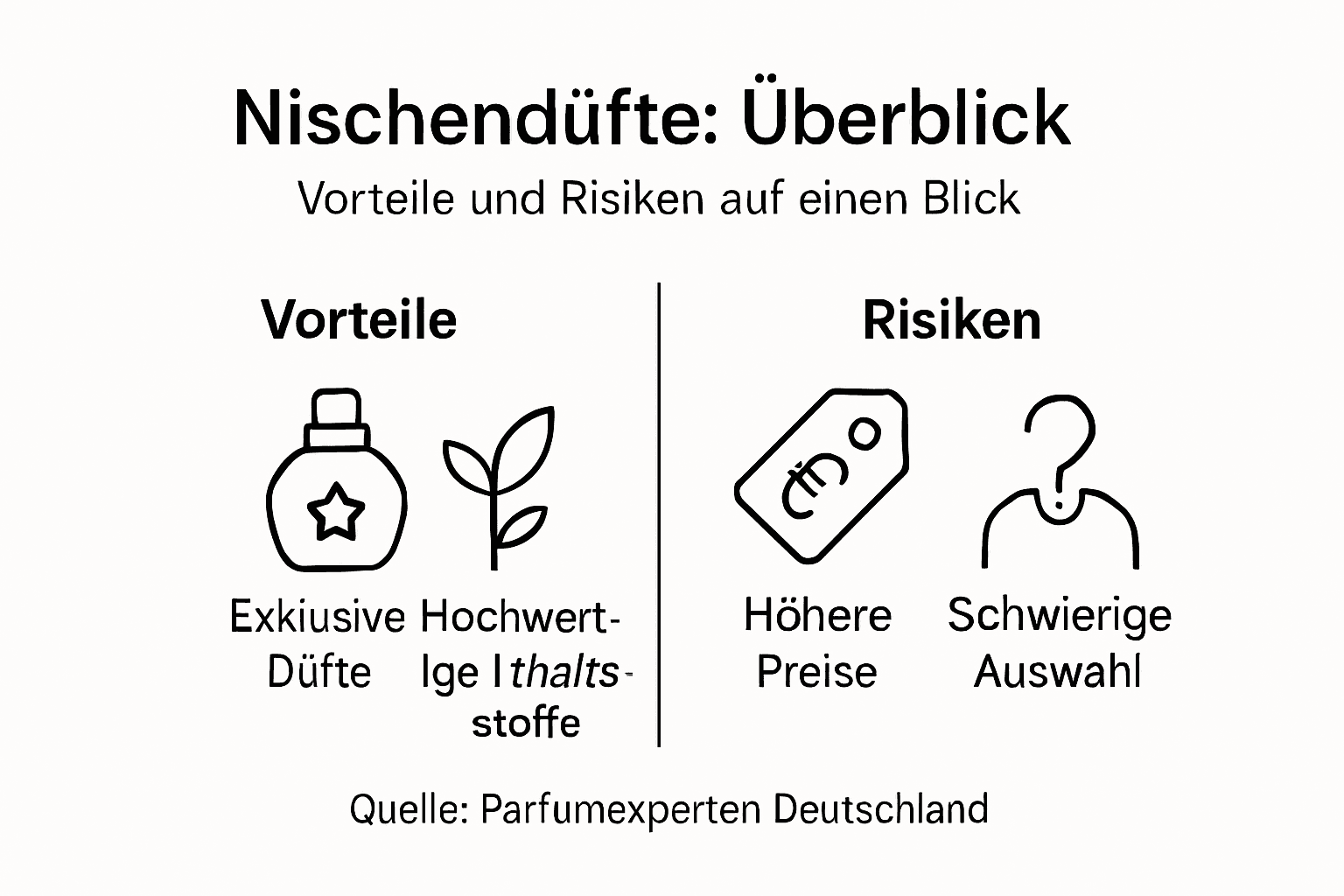 Infografik: Chancen und mögliche Fallstricke von Nischendüften auf einen Blick