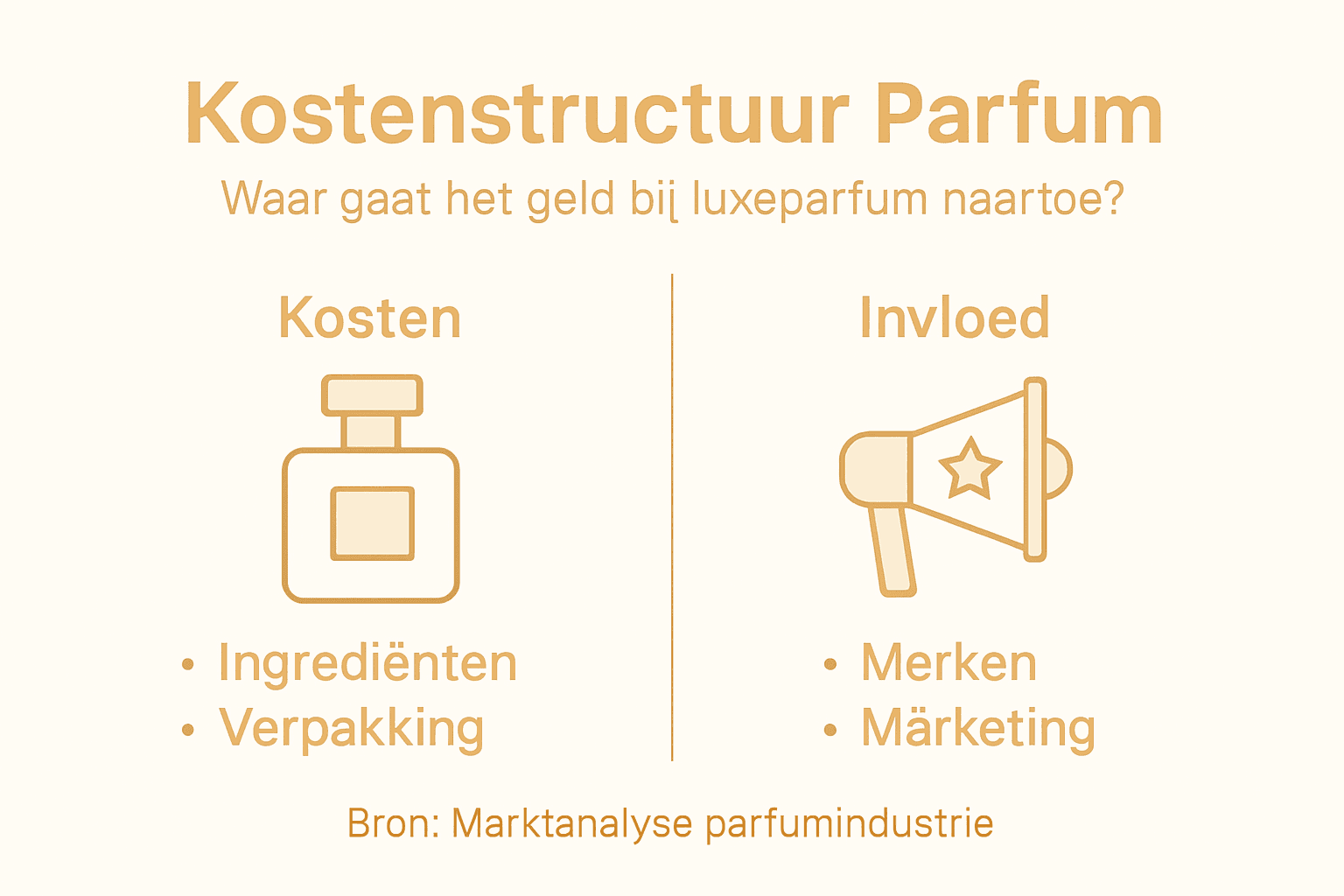 In deze infographic zie je hoe de prijs van een luxe parfum is opgebouwd.