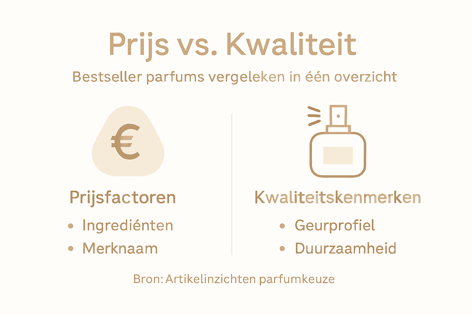 Infographic: vergelijking van prijs en kwaliteit van populaire parfums