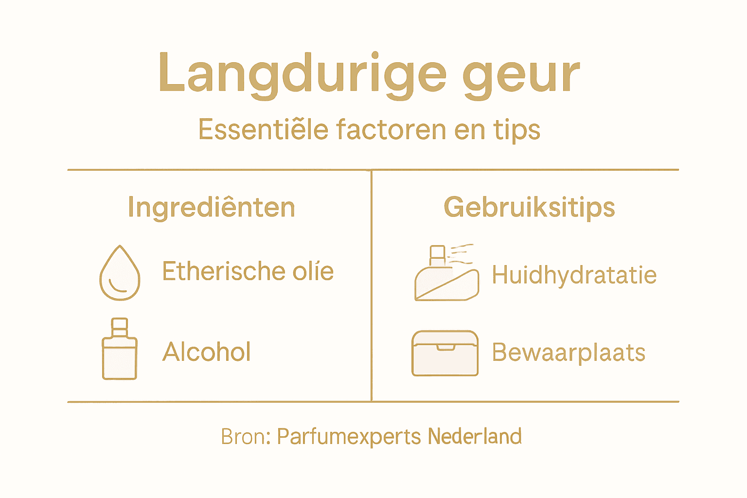 Infographic: factoren die de houdbaarheid van geur en parfum beïnvloeden