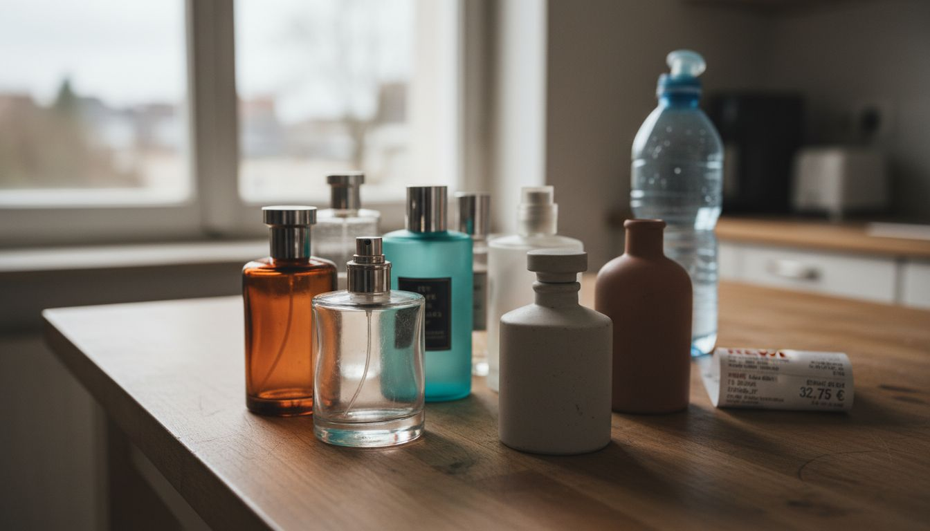 Parfümflakons gibt es in vielfältigen Ausführungen und Materialien – von edlem Glas über schlichte Keramik bis hin zu modernen Metall- und Kunststoffvarianten.