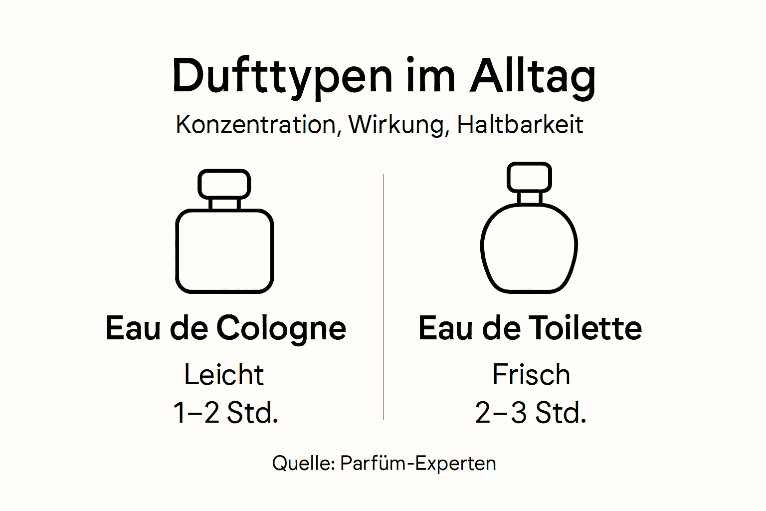 Übersicht: Duftintensität und wie lange ein Parfum hält