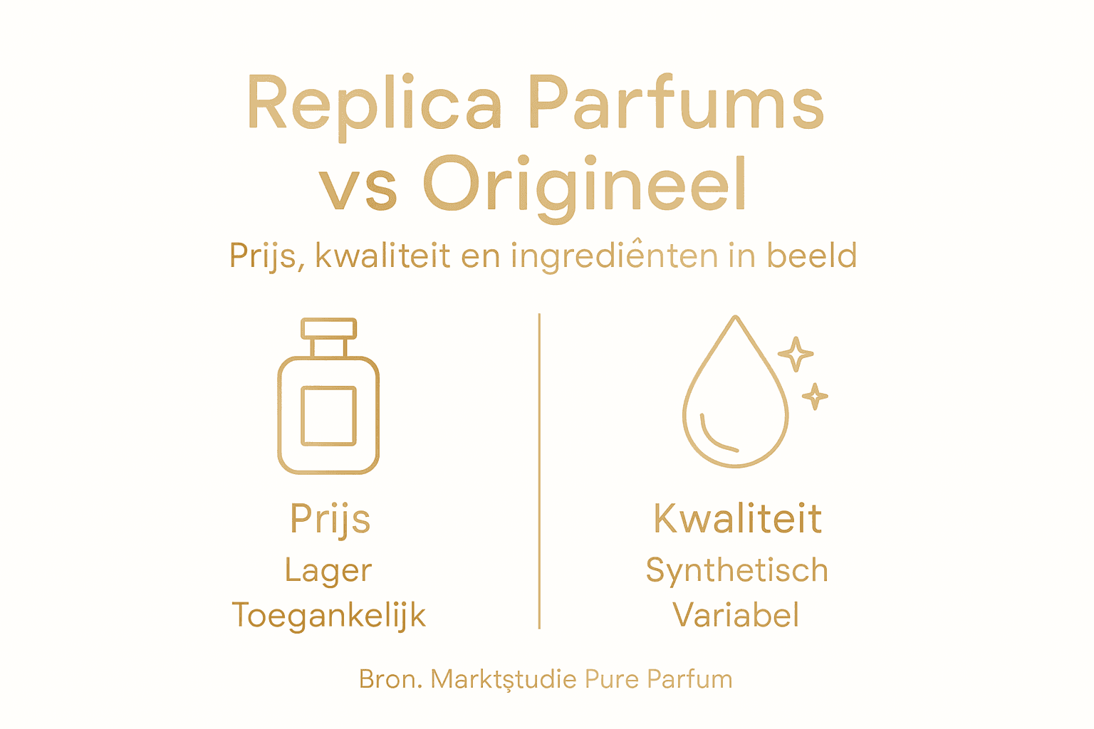 Infographic zet namaakparfums en originele geuren naast elkaar