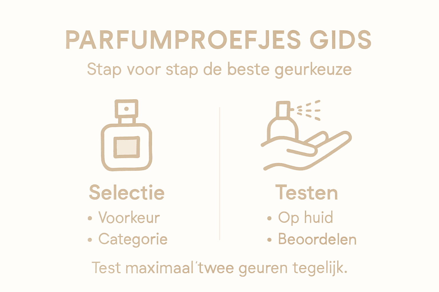 Infographic: zo kies en test je parfumstaaltjes stap voor stap