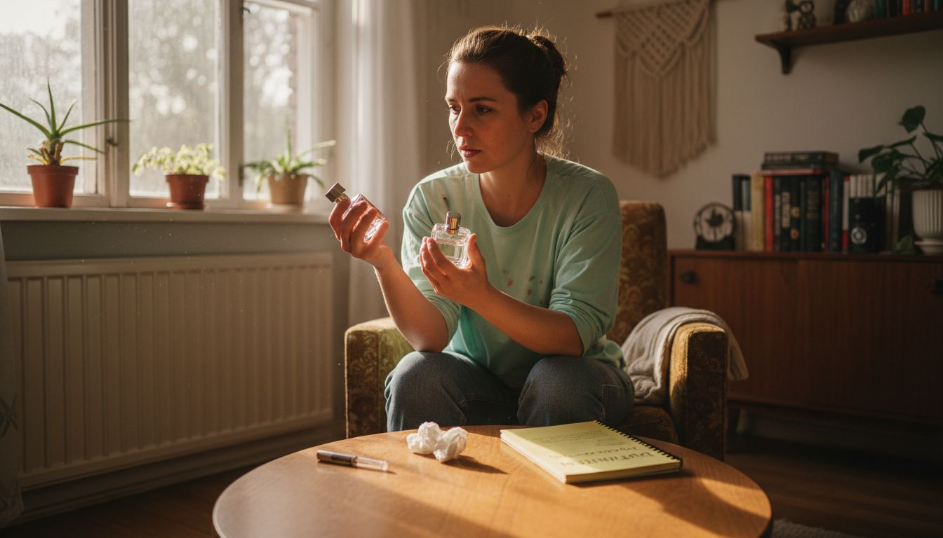 Eine Frau nimmt natürliche und künstliche Düfte unter die Lupe und zieht einen Vergleich.